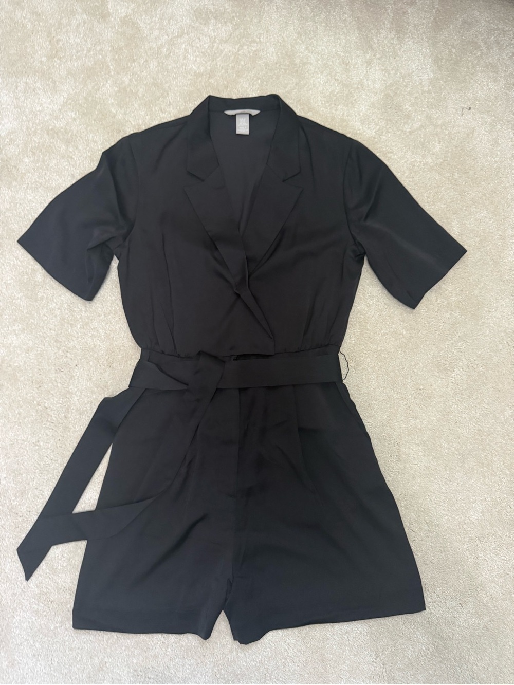 H&M Black Women's Romper with Wrap Detail size XS